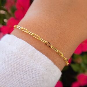 Adjustable Gold Chain Chain Bracelet, Stacking Statement Dainty Bracelet